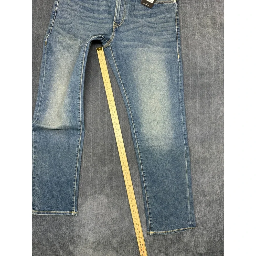 True Religion Geno Relaxed Slim Jeans Mens 36x32 Medium Wash Flap Pocket Blue